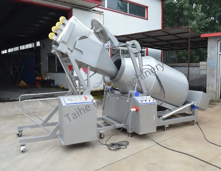 Large inclined automatic lifting vacuum rolling machine - Tumbler - foodmachtech